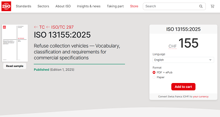 历史性突破 | Ezpay(中国)环境主导！首个由中国企业牵头编制的环卫装备ISO国际标准正式发布！
